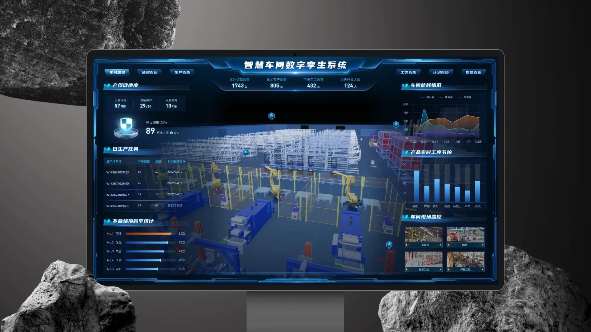 智慧工厂 — 车间生产线数字孪生系统